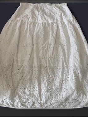 Old Navy White Eyelet A-Line Skirt